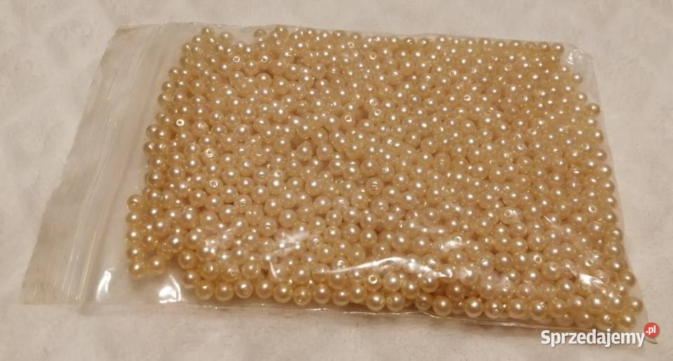 Koraliki 4mm kremowy ecru beżowy 1121 93g 9 Czeladź