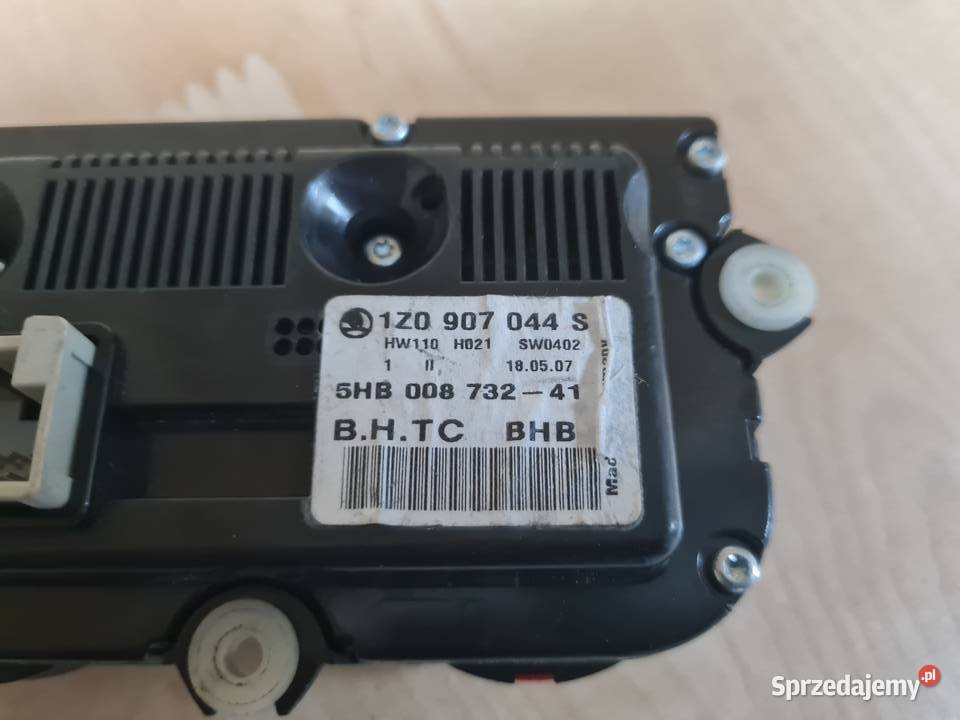 Panel klimatyzacj do Skoda Octavia II 1Z0 907 osobowe