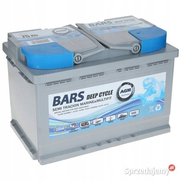 Akumulator Bars Marine AGM Deep Cycle 12V 75Ah Jelcz-Laskowice