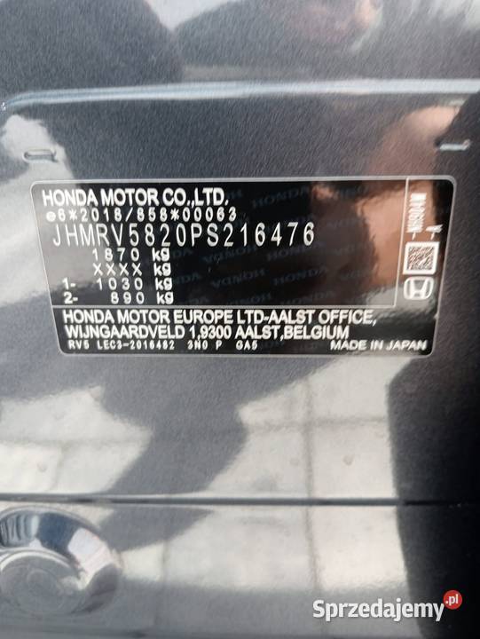 Honda HRV lakier metallic Kalisz