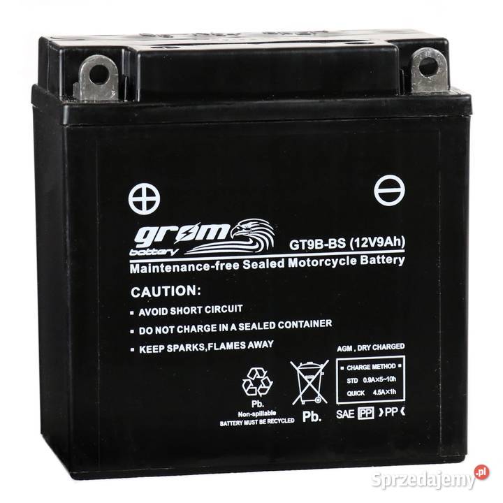 Akumulator motocyklowy GROM GT9BB 12V 9Ah 120A L Pabianice
