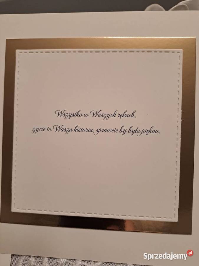Kartka w kopercie z okazji ślubu Strzebiń