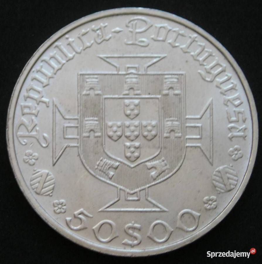 Portugalia 50 escudos 1969 SREBRO da Gama