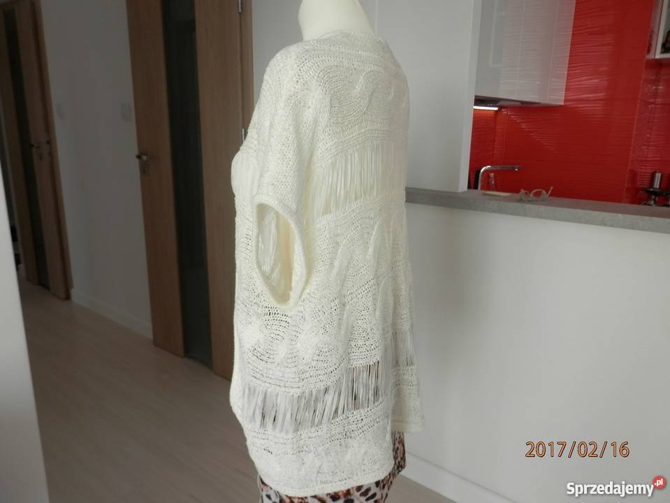 Blezer Kremowy Narzutka Kimono by UK 36 podlaskie Łomża