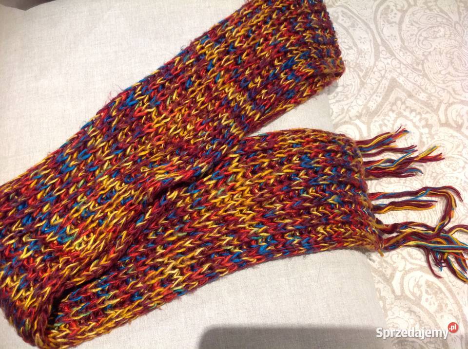 Długi Szalik Szal wełniany Damski Dla kobiet lubuskie Nowa Sól