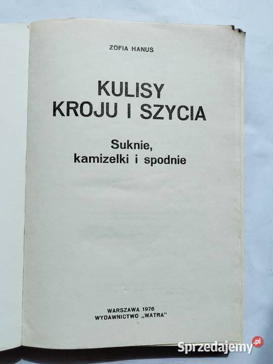 Kulisy kroju i szycia Zofia Hanus Gdynia