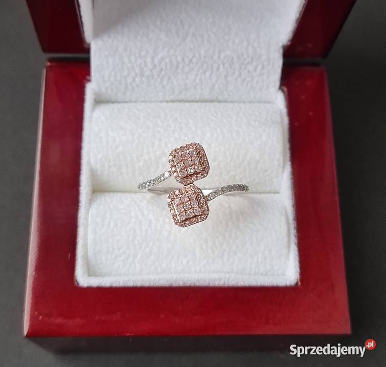 Pierścionek złoto 9k diamenty Pierścionki Otwock