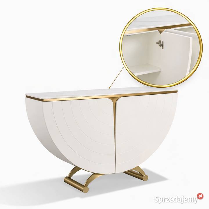 Biała konsola glamour półokrągła Vellora małopolskie Golkowice sprzedam