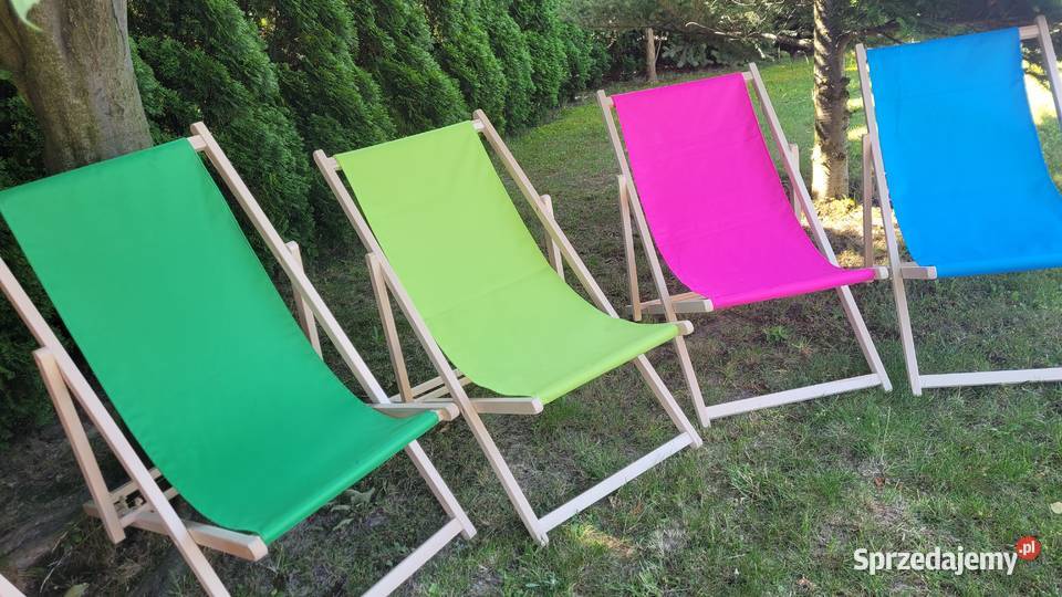 POLSKI Leżak DREWNIANY plażowy ogrodowyMIX Kraków