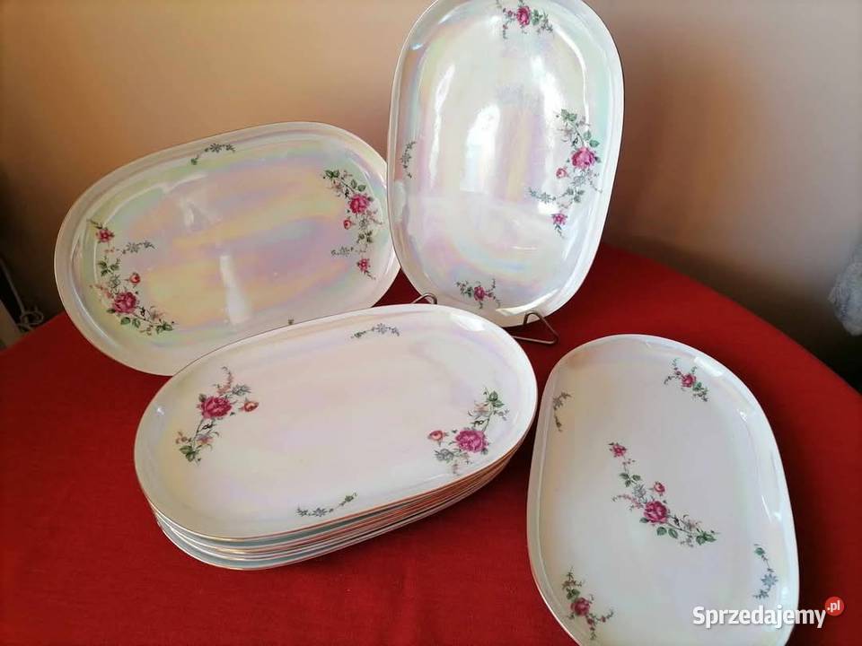 8 Średnich Półmisków Piwonia Szlachetna Błękit Wałbrzych