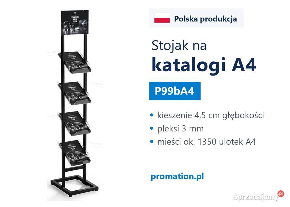 Czarny stojak na foldery i katalogi A4 z Biznes i Przemysł