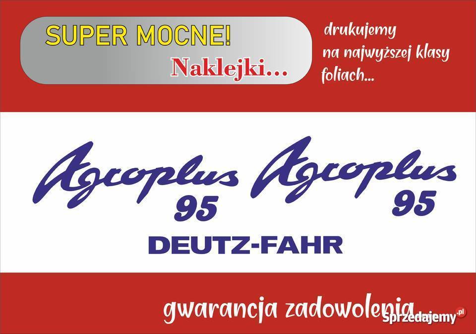 naklejki deutz agroplus 95 i inne Jeżewo