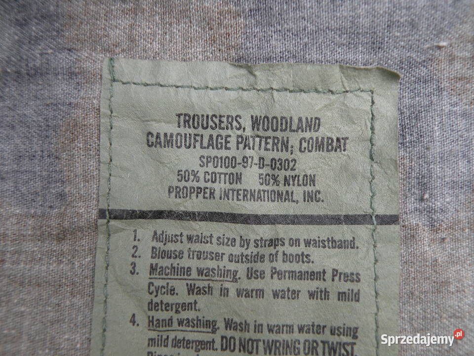 Spodnie bdu woodland medium regular NYCO 97r Militaria dolnośląskie Wrocław