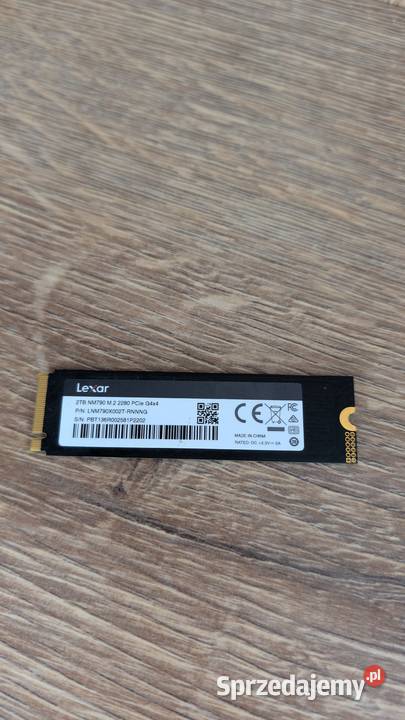 Dysk SSD Lexar NM790 2TB M2 2280 PCIe Gen4x4 śląskie Ruda Śląska sprzedam
