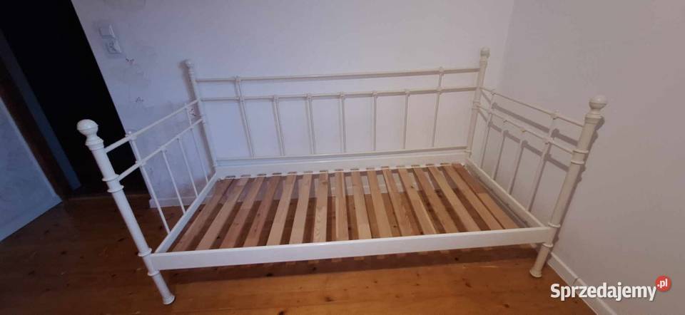 Sprzedam łóżko metalowe białe IKEA TROMSNES