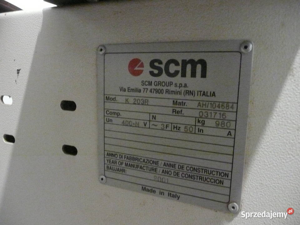 Okleiniarka SCM K203R automat