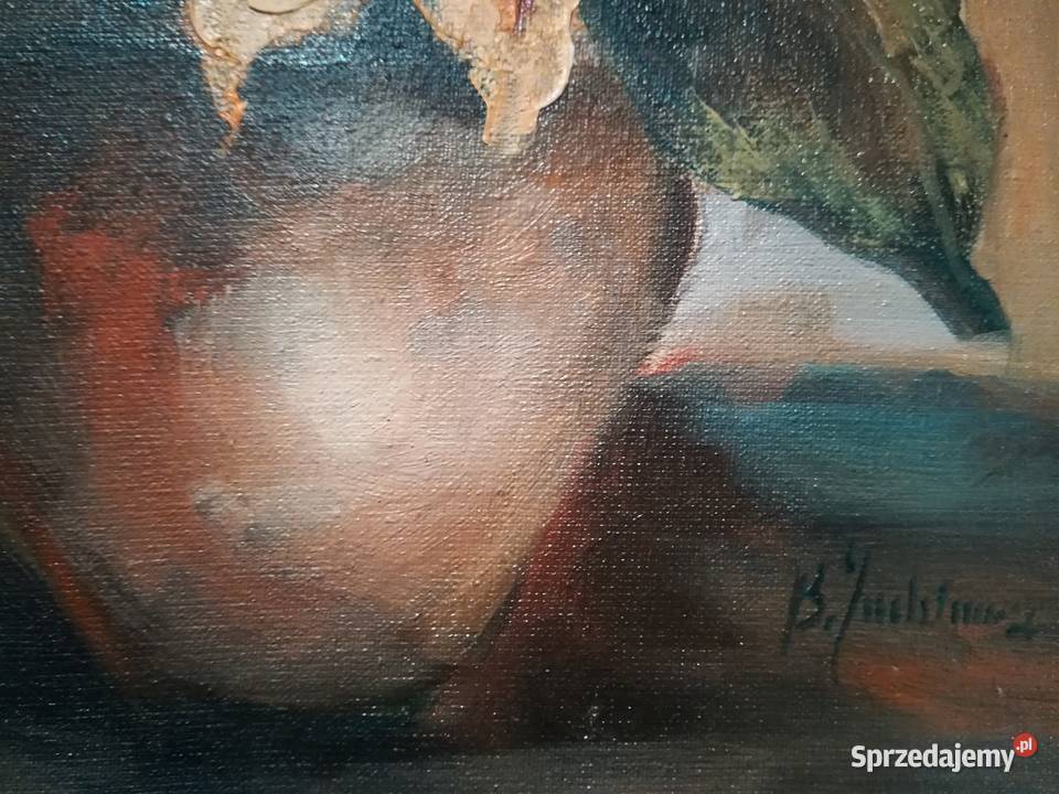 Obraz olejny piękne irysy 1824 Antyki, Sztuka, Kolekcje Warszawa sprzedam