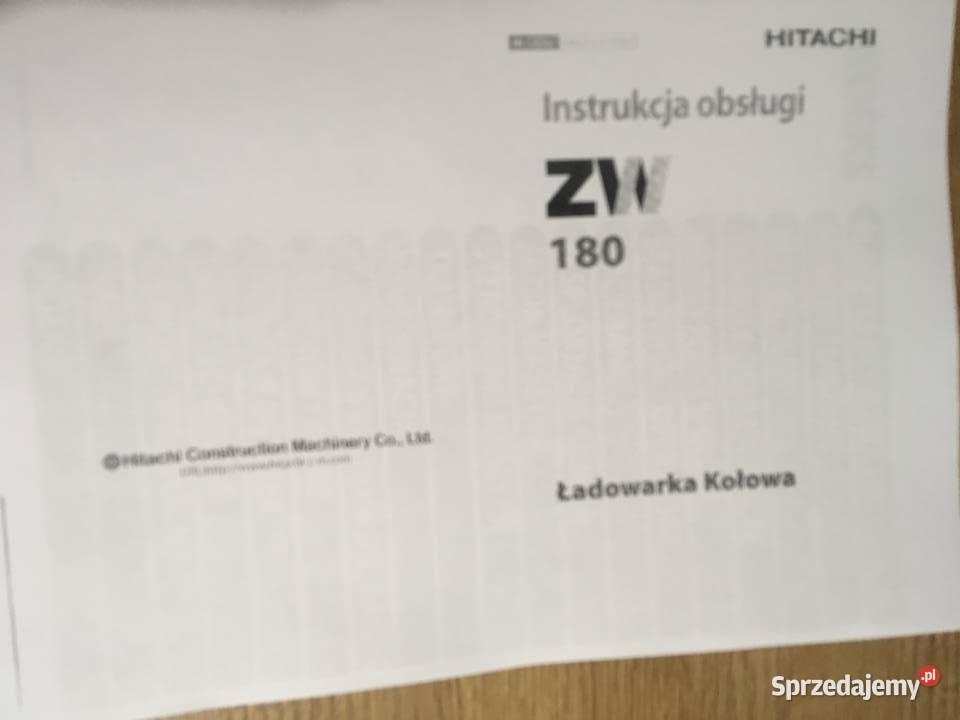 dtr instrukcja obsługi ładowarka hitachi zw 180 zachodniopomorskie Szczecin