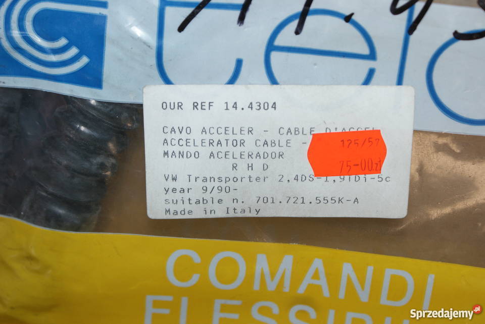 LINKA GAZU VW VW Transporter DS 19TDi L1230