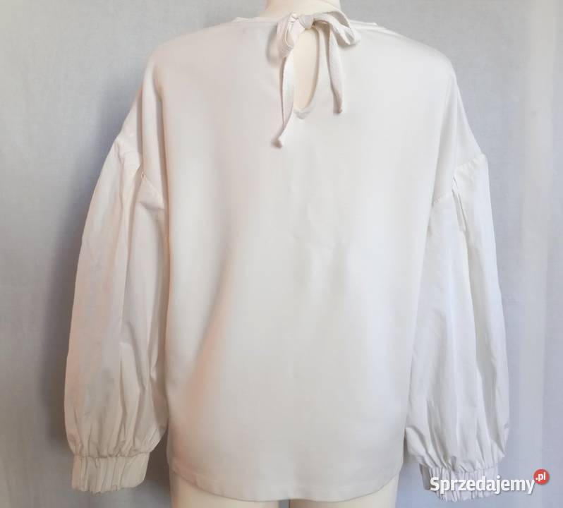 Bluza kremowa Bluzka damska r XL4214 Bufiaste Białystok