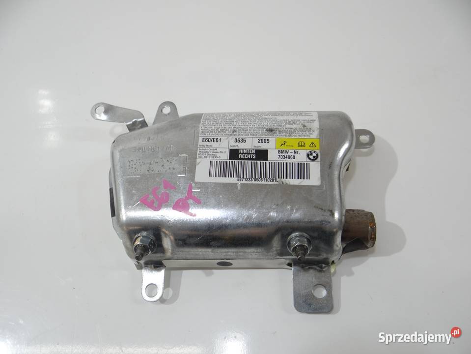 BMW E60 E61 PODUSZKA POWIETRZNA PRAWY TYŁ Wyposażenie wnętrza lubelskie