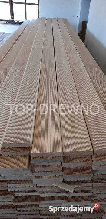 DESKA TARASOWA BEZSĘCZNA podłogowa modrzew śląskie Poczesna