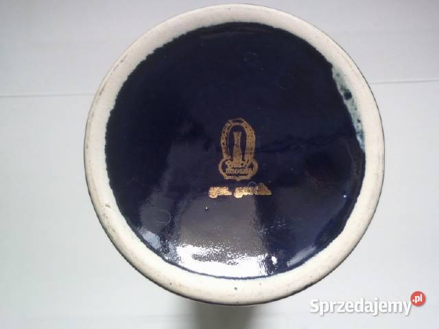 Flakony z kobaltu pozłacane Lublin