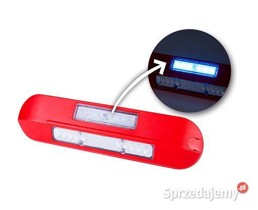 Lampa robocza ze światłem ostrzegawczym biała Godzianów