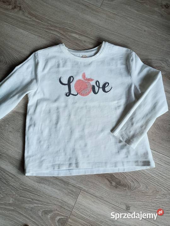 Bluzka koszulka dziewczęca z długim rękawem Love Płock