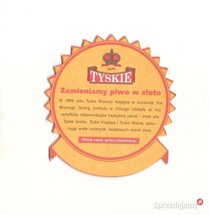 Tyskie podstawka do piwa 41 śląskie Gliwice