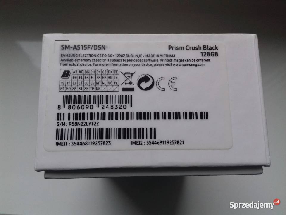 Pudełko Samsung Galaxy A51 SMA515F kluczyk Bydgoszcz sprzedam