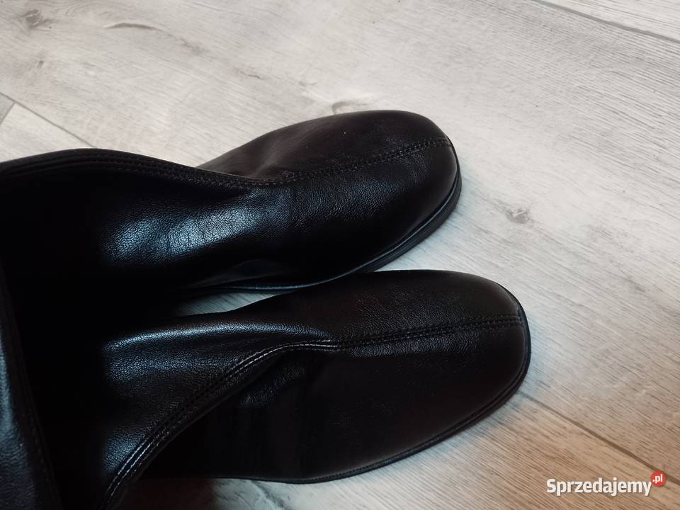 42 CZARNE Kozaki biznesowe Nowe Kraków sprzedam