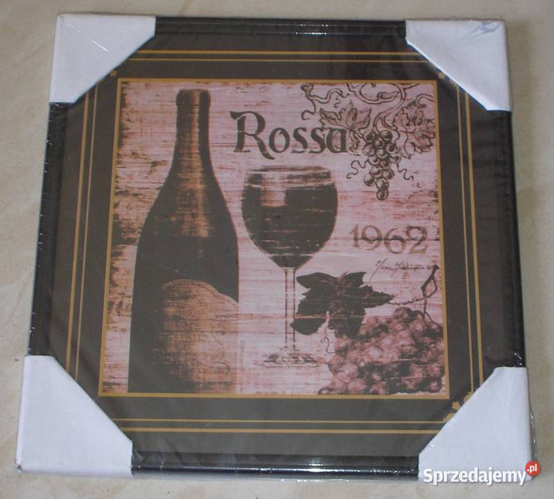 Obraz obrazek reprodukcja szkłem WINO 20 x 20 Kraków