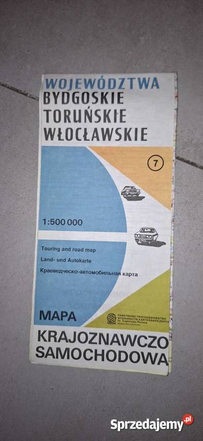 Unikatowa Mapa Krajoznawczo Samochodowa PRL 1976