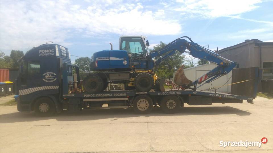 Transport traktorów opryskiwaczy przyczep zwyżki Poznań
