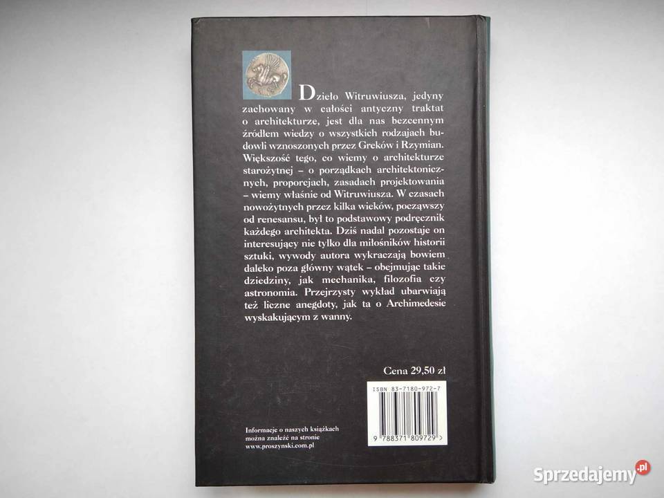 O architekturze ksiąg dziesięć Witruwiusz NOWA Gdańsk