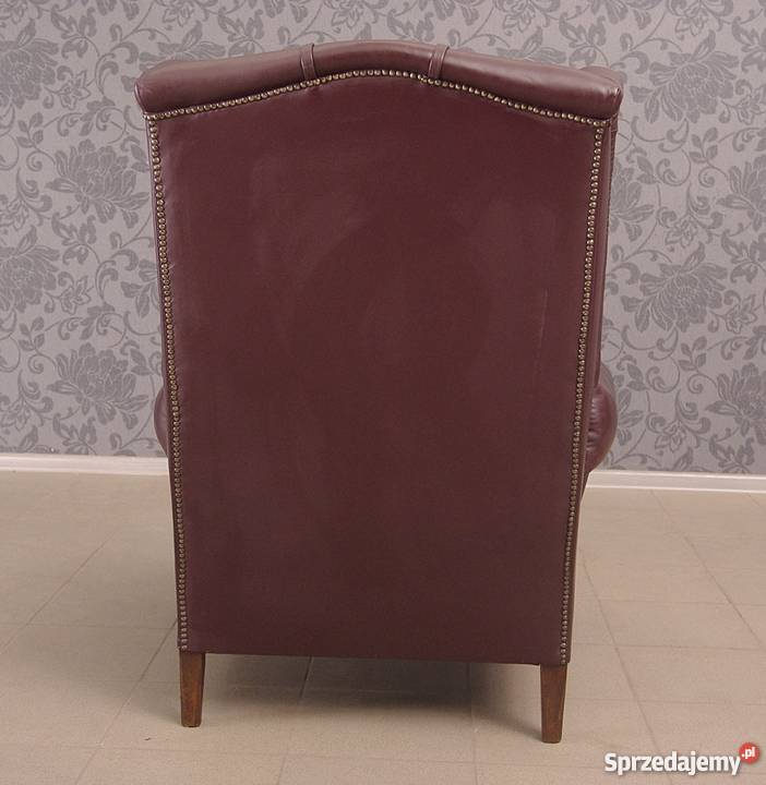 Fotel uszak skóra naturalna wygodny 4111 Nysa sprzedam