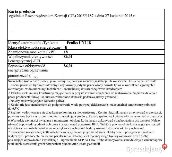 PIEC Węgiel 18 kW Klasa 5 Piece KOTŁY Dom i Ogród śląskie Żory