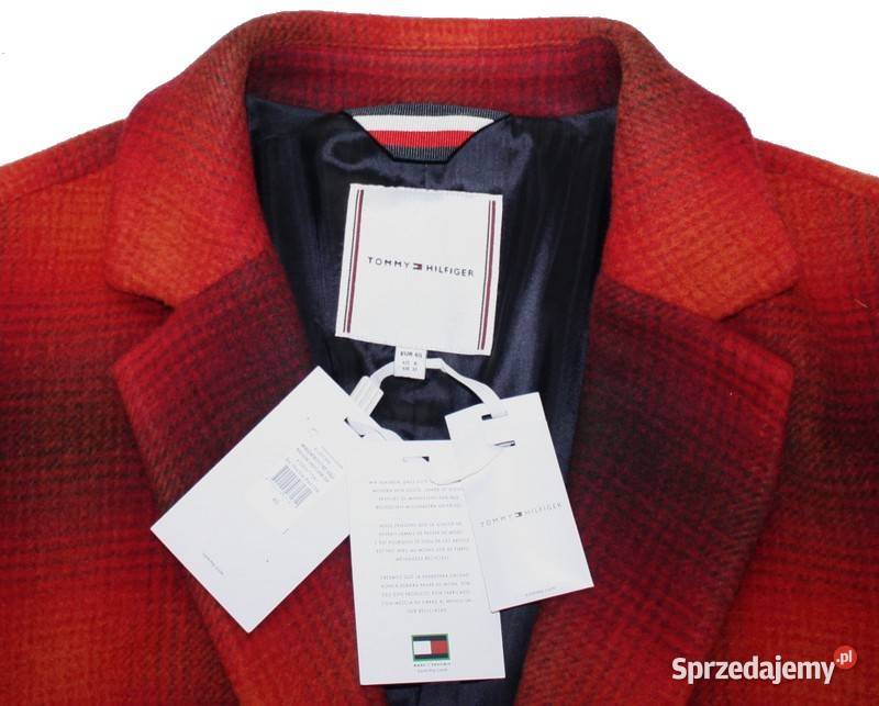 Płaszcz Tommy Hilfiger damski Wool Blend Check Kurtki i płaszcze