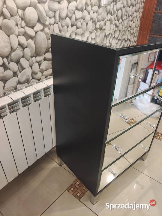 Komoda czarna Glamour lustrzana Nowy Sącz