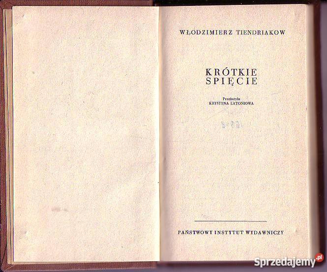 5878 KRÓTKIE SPIĘCIE WŁODZIMIERZ TENDRAKOW Czyrna