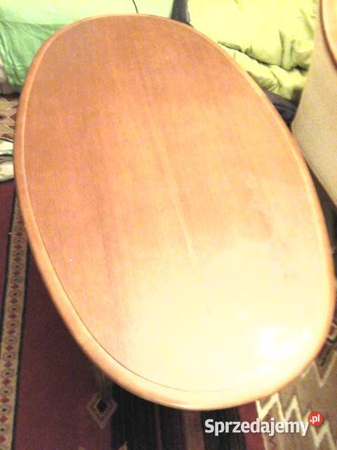 Sofa dwa fotele i stolik owalny lite drewno Głogów