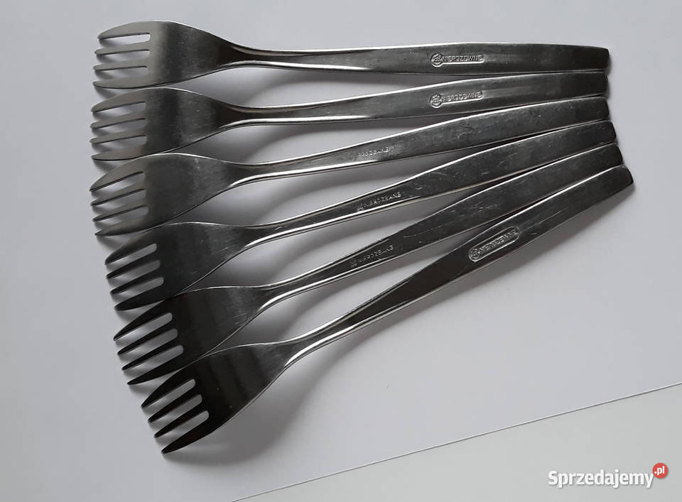 Widelce obiadowe KRATKA Polwid sztućce PRL