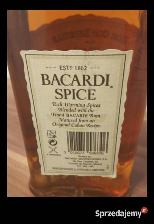 Bacardi spice butelka dolnośląskie Bolesławiec