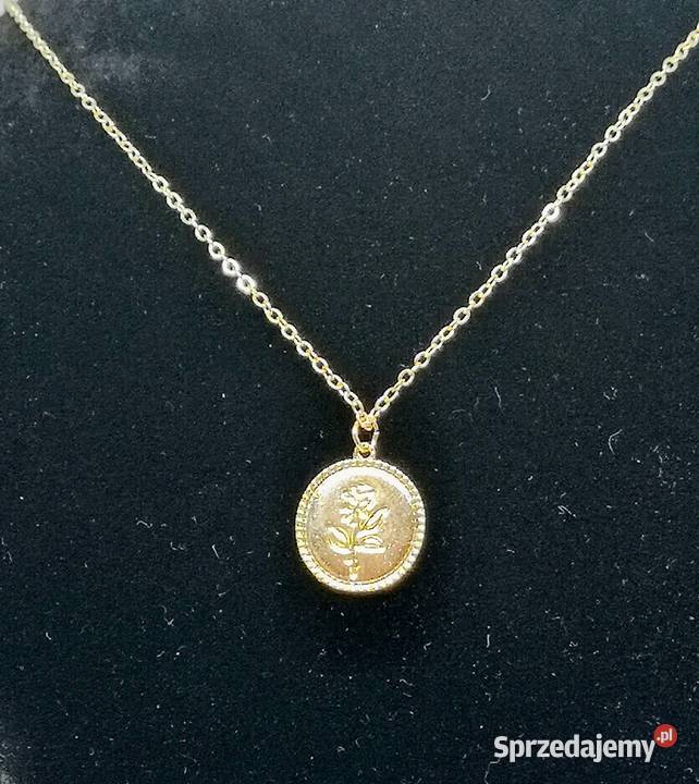 Modny długi naszyjnik moneta lato boho zachodniopomorskie