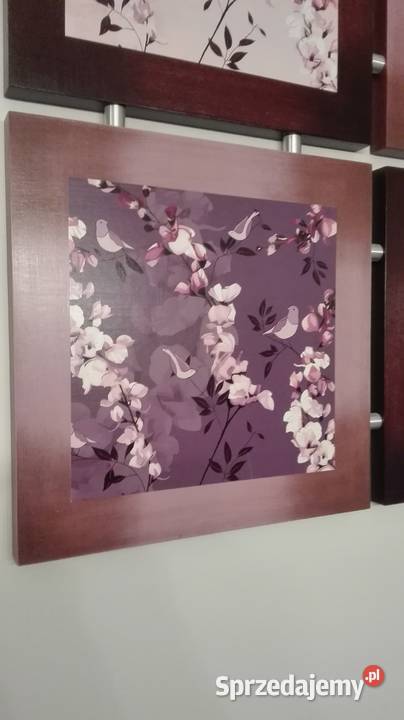 Cztery obrazy łączone stelaż drewno