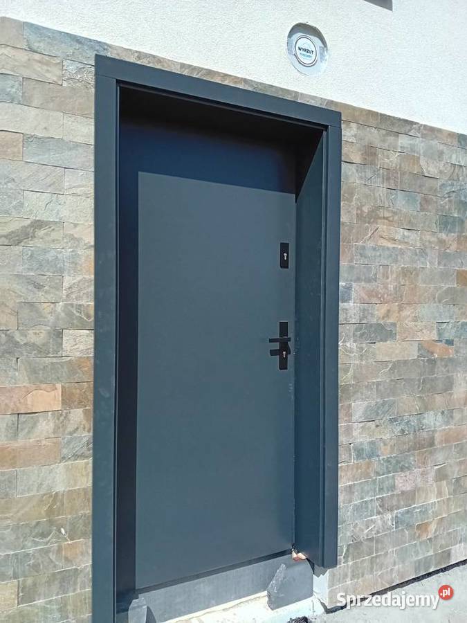Drzwi drewniane kolor antracyt Kostrzyn sprzedam