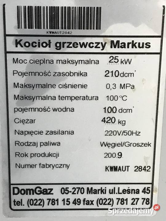 Kocioł grzewczy Markus piec na ekogroszek Błonie sprzedam