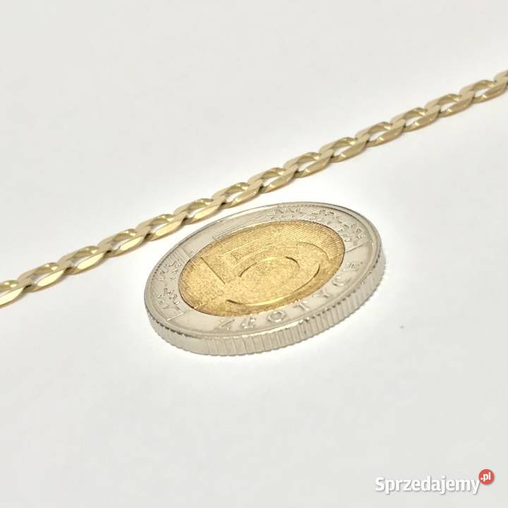 Złoty ŁAŃCUSZEK męski 585 14K cudowna PANCERKA Łańcuszki