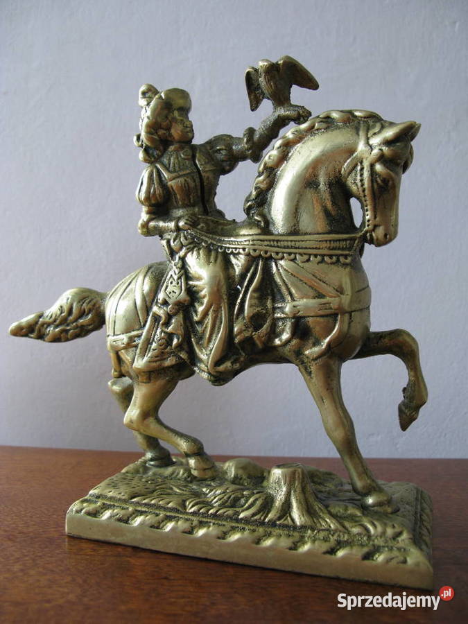Figura Posłańca na koniu z mosiądzu Sokolnik Warszawa